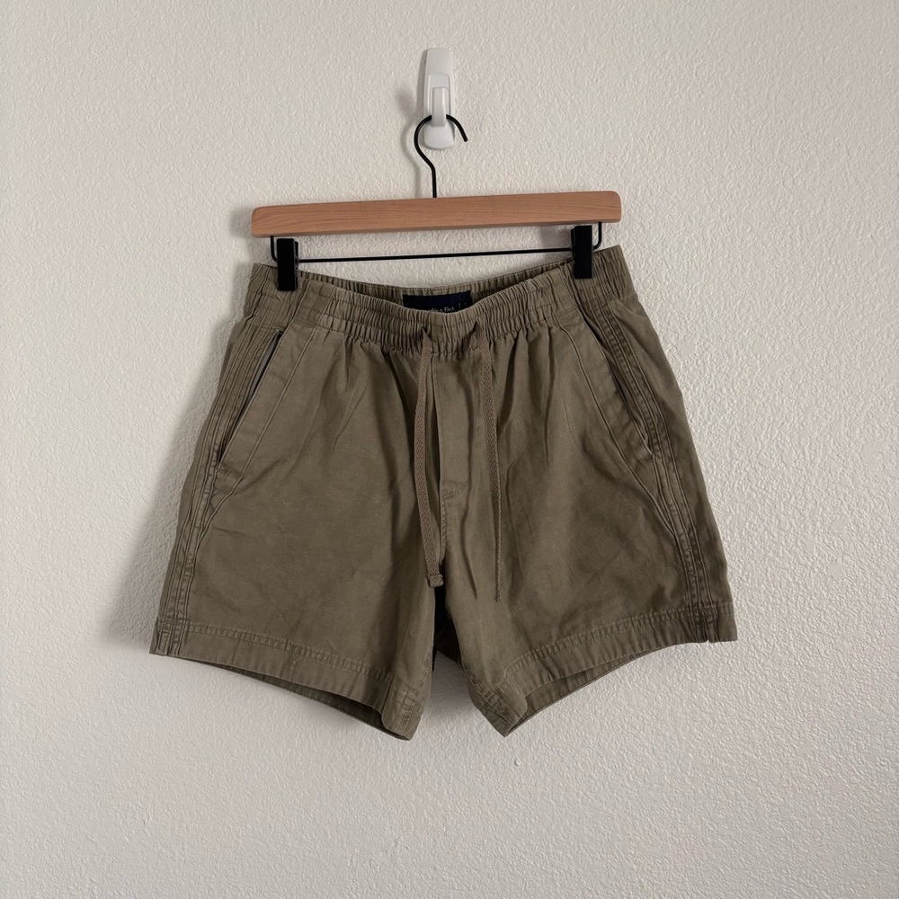 Abercrombie & Fitch Men's Size Small Green Pull On Drawstring Shorts